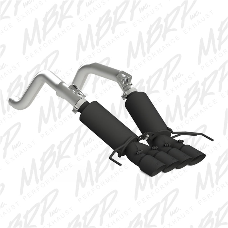 Corvette C7 MBRP 3in Black Dual Cat Back w/ 4in Quad Dual Wall Tips 2014-2019