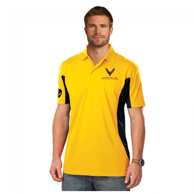 C8 Corvette Racing Colorblock Polo : Yellow