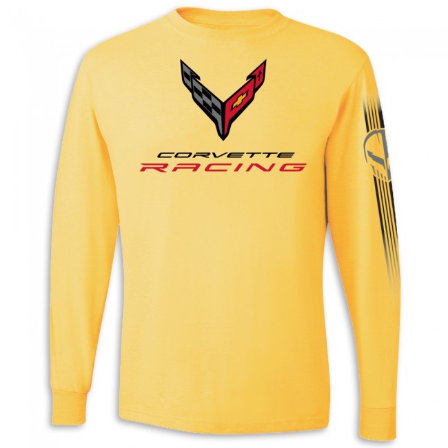 C8 Corvette Racing Long Sleeve Crew T-Shirt : Yellow