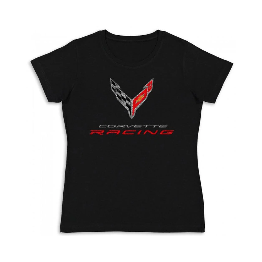 C8 Corvette Racing Ladies Jersey Tee : Black