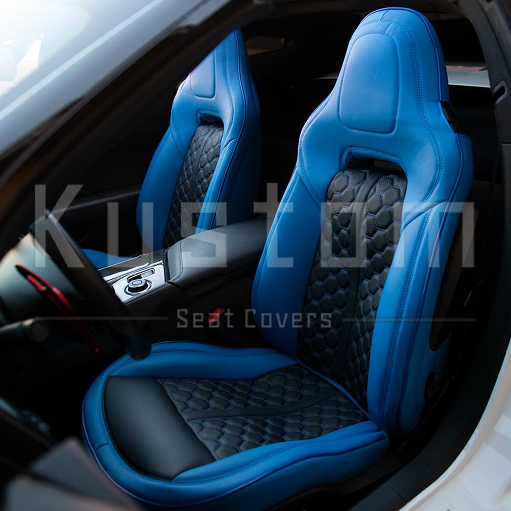 Corvette Custom Leather Seat Covers - Standard Seats : 2014-2019 C7 Stingray, Z51, Z06, Grand Sport