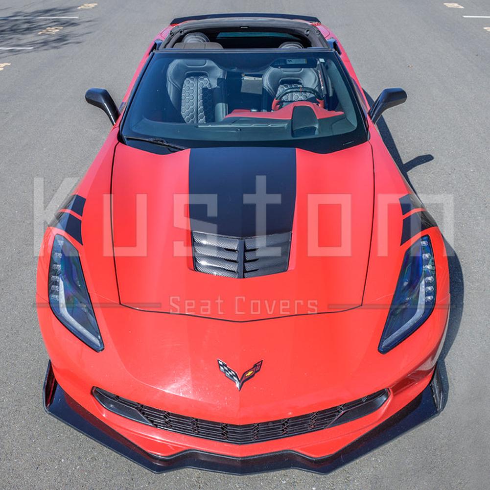Corvette Custom Leather Seat Covers - Standard Seats : 2014-2019 C7 Stingray, Z51, Z06, Grand Sport