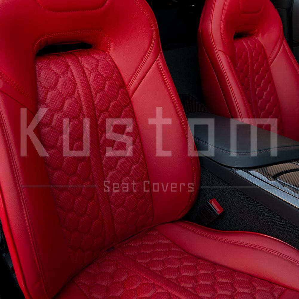 Corvette Custom Leather Seat Covers - Standard Seats : 2014-2019 C7 Stingray, Z51, Z06, Grand Sport