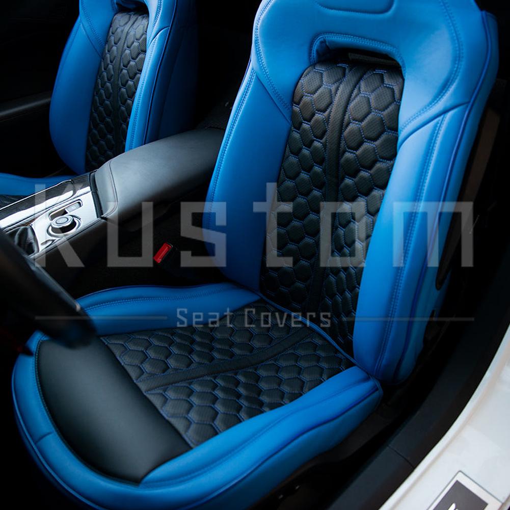 Corvette Custom Leather Seat Covers - Standard Seats : 2014-2019 C7 Stingray, Z51, Z06, Grand Sport