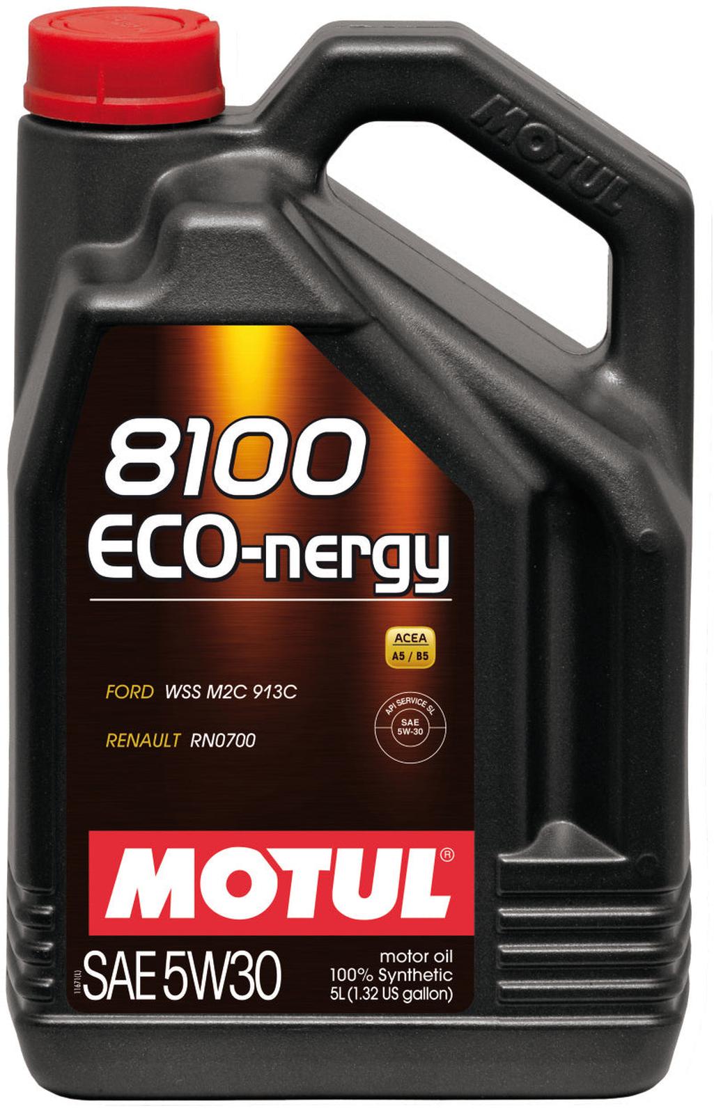 Motul 8100 Eco-nergy 5W-30 Synthetic Engine Oil for Gasoline and Diesel Engines