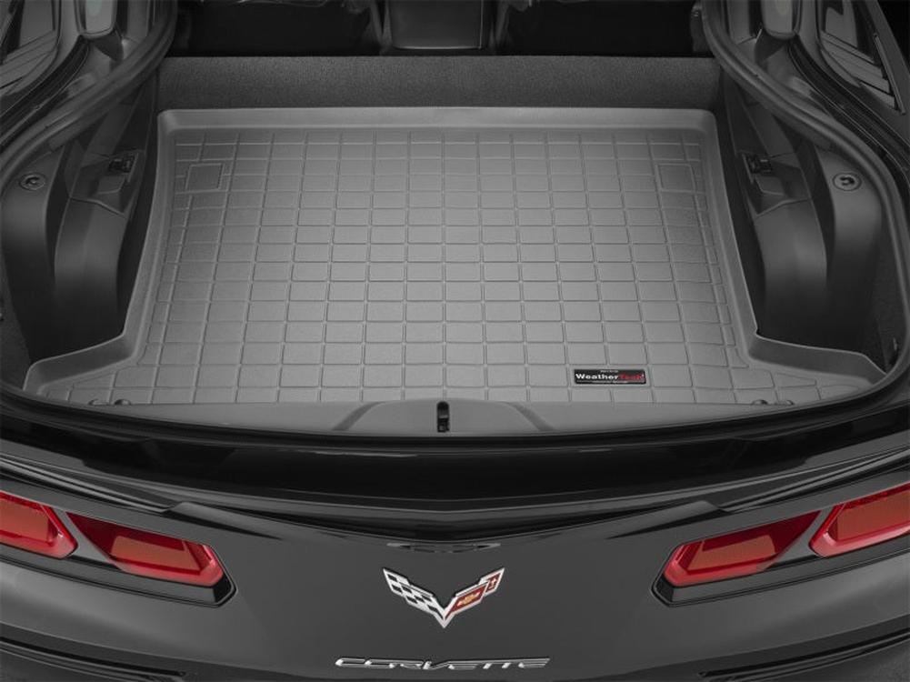 WeatherTech 14+ Chevrolet Corvette Cargo Liners - Grey for Complete Trunk Protection