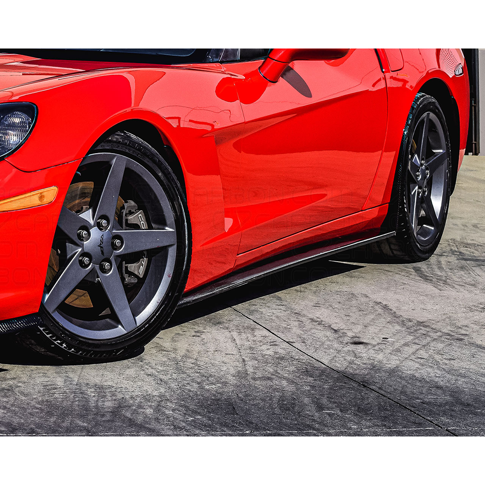 2005-2013 C6 Corvette Side Skirt & Mud Flaps - Carbon Fiber