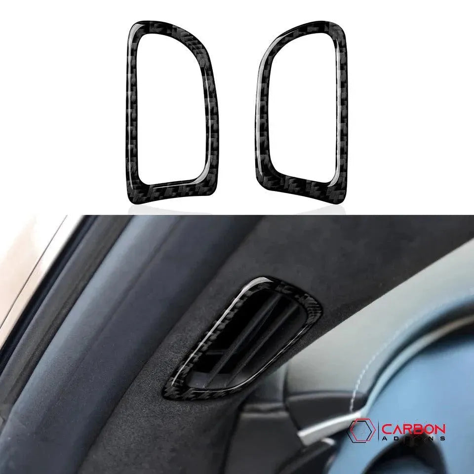 C7 Corvette 2014-2019 Carbon Fiber A-Pillar Vents Trim Overlay - carbonaddons Carbon Fiber Parts, Accessories, Upgrades, Mods