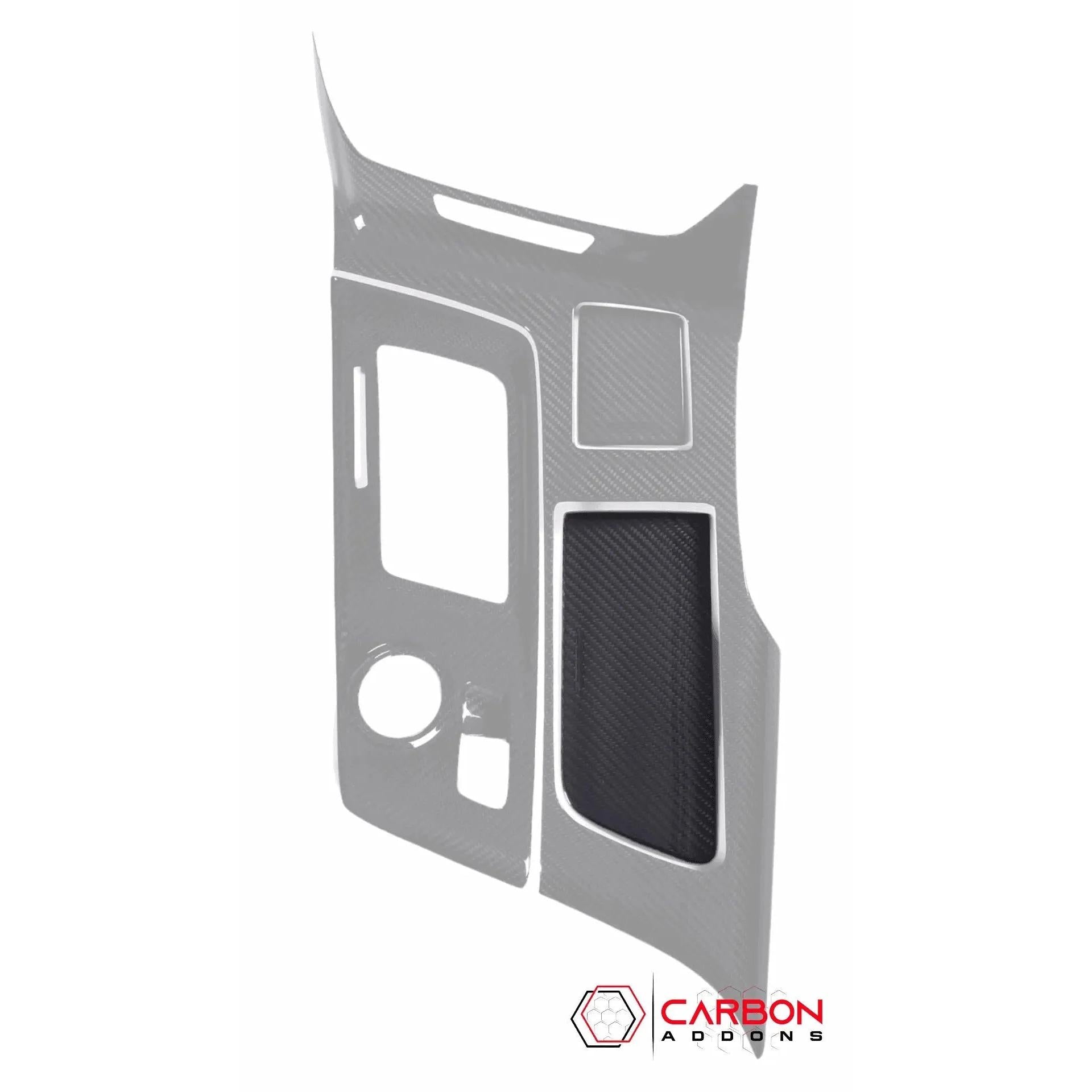 C7 Corvette 2014-2019 Carbon Fiber Center Console Storage Compartment Cover - carbonaddons Carbon Fiber Parts, Accessories, Upgrades, Mods