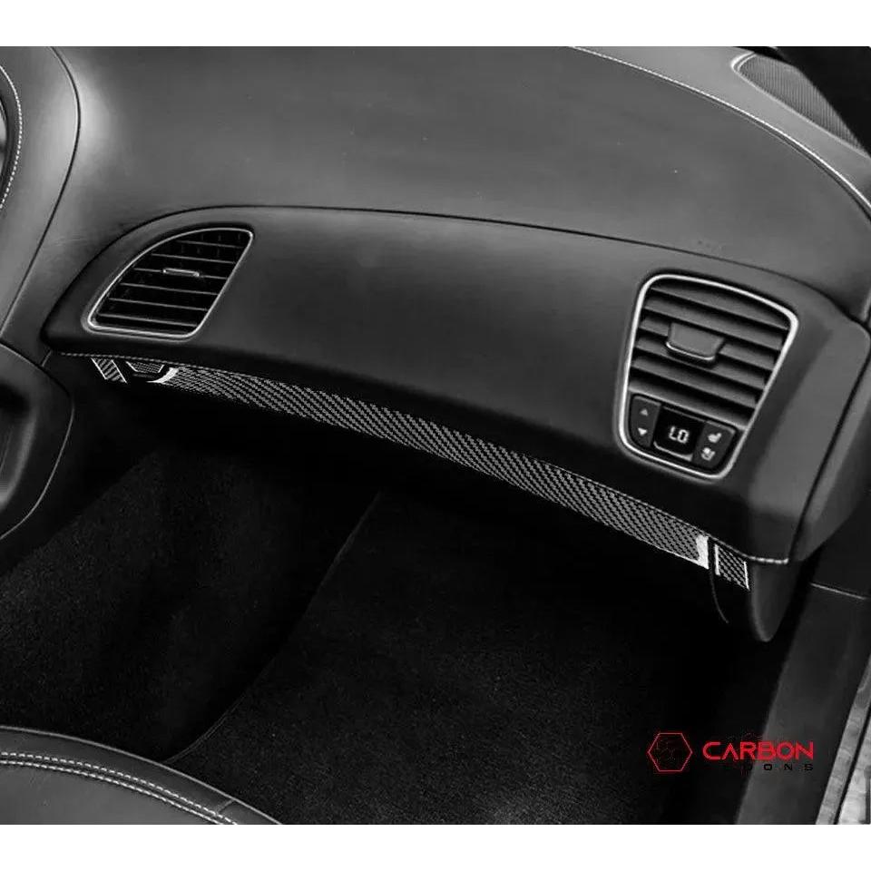 C7 Corvette 2014-2019 Carbon Fiber Glove Box Trim Overlay - carbonaddons Carbon Fiber Parts, Accessories, Upgrades, Mods