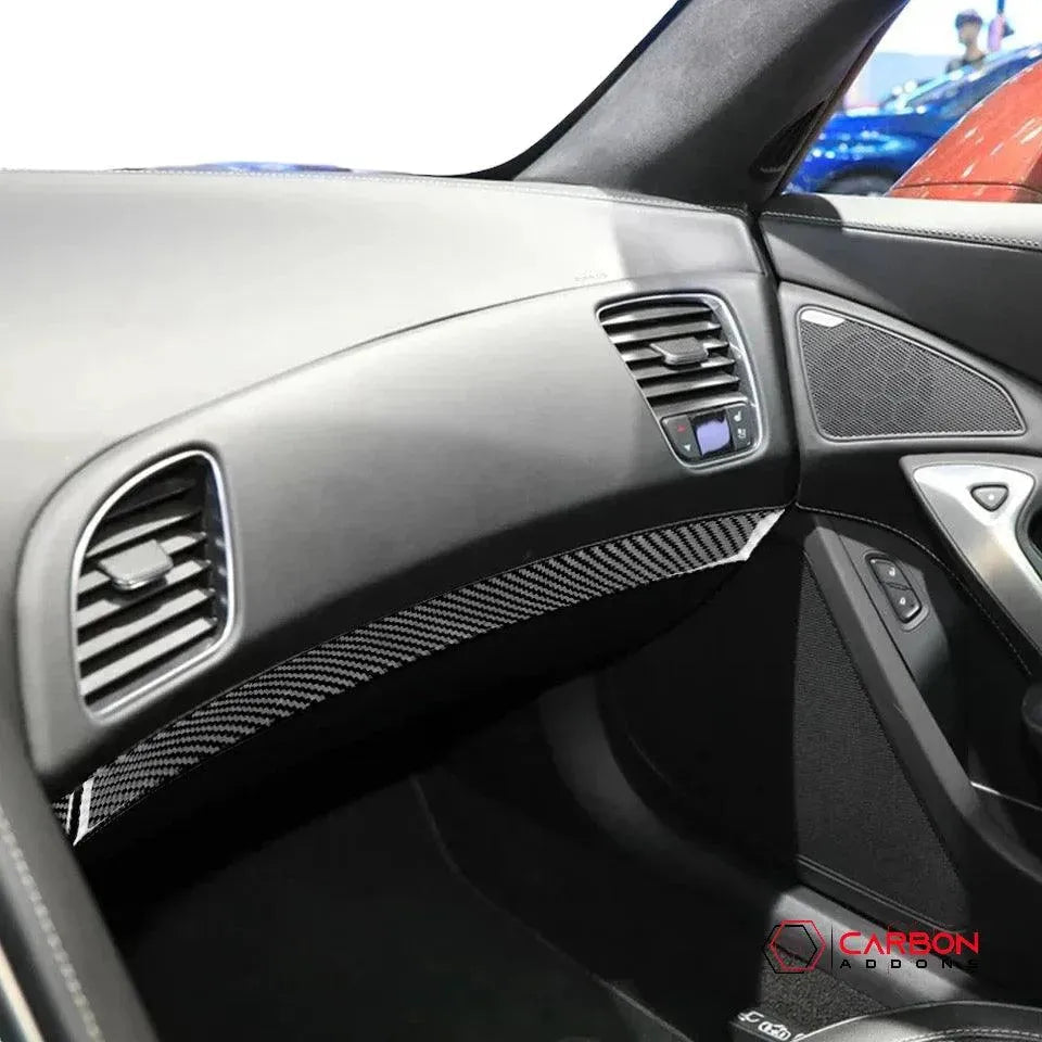C7 Corvette 2014-2019 Carbon Fiber Glove Box Trim Overlay - carbonaddons Carbon Fiber Parts, Accessories, Upgrades, Mods