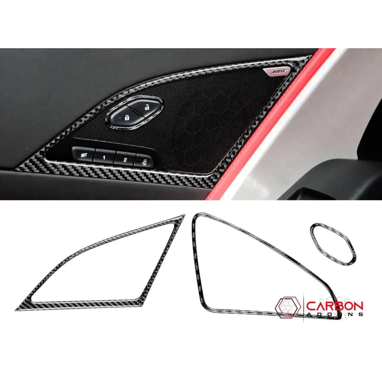 C7 Corvette 2014-2019 Door Panel Trim Carbon Fiber Overlay - carbonaddons Carbon Fiber Parts, Accessories, Upgrades, Mods