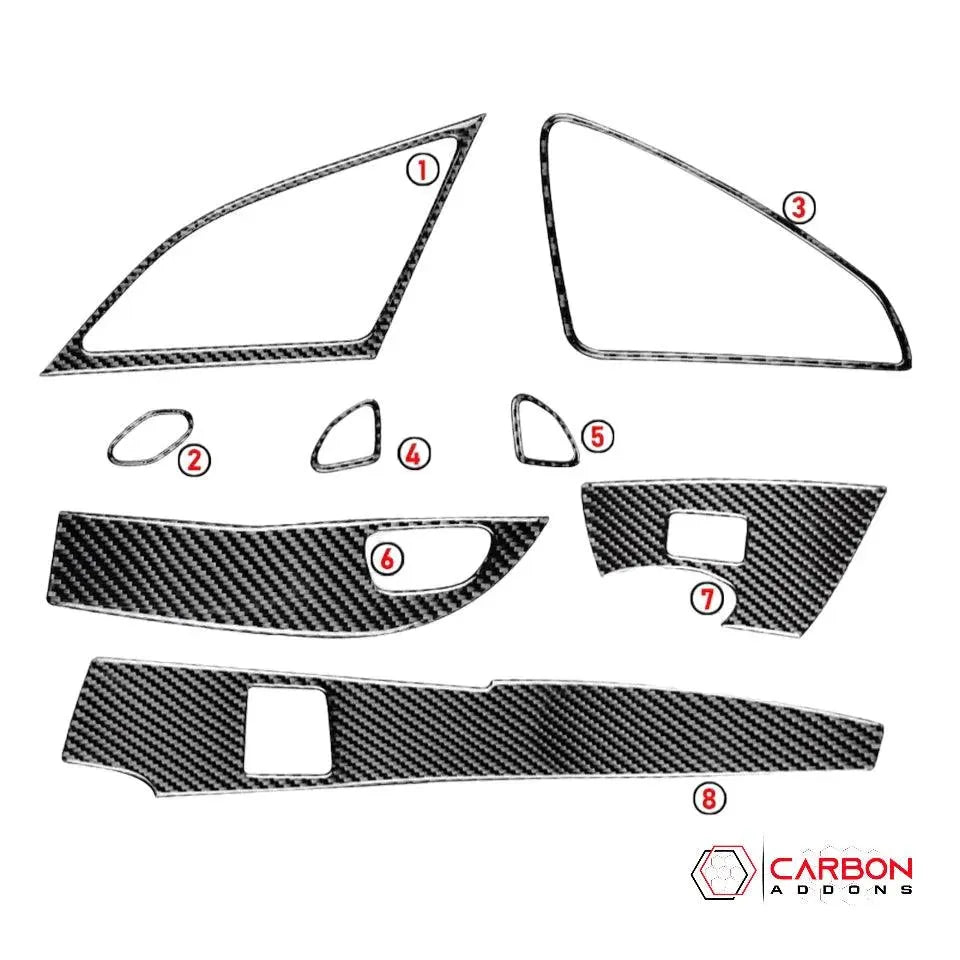 C7 Corvette 2014-2019 Door Panel Trim Carbon Fiber Overlay - carbonaddons Carbon Fiber Parts, Accessories, Upgrades, Mods