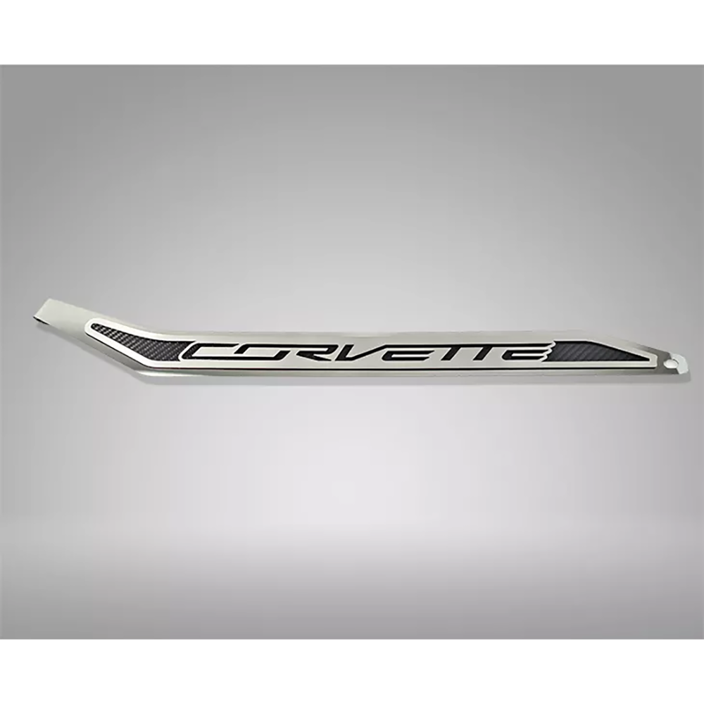 Corvette Door Prop Polished/Brushed Stainless Corvette w/ Choice of Carbon Fiber Inlay: C7 2014-2019
