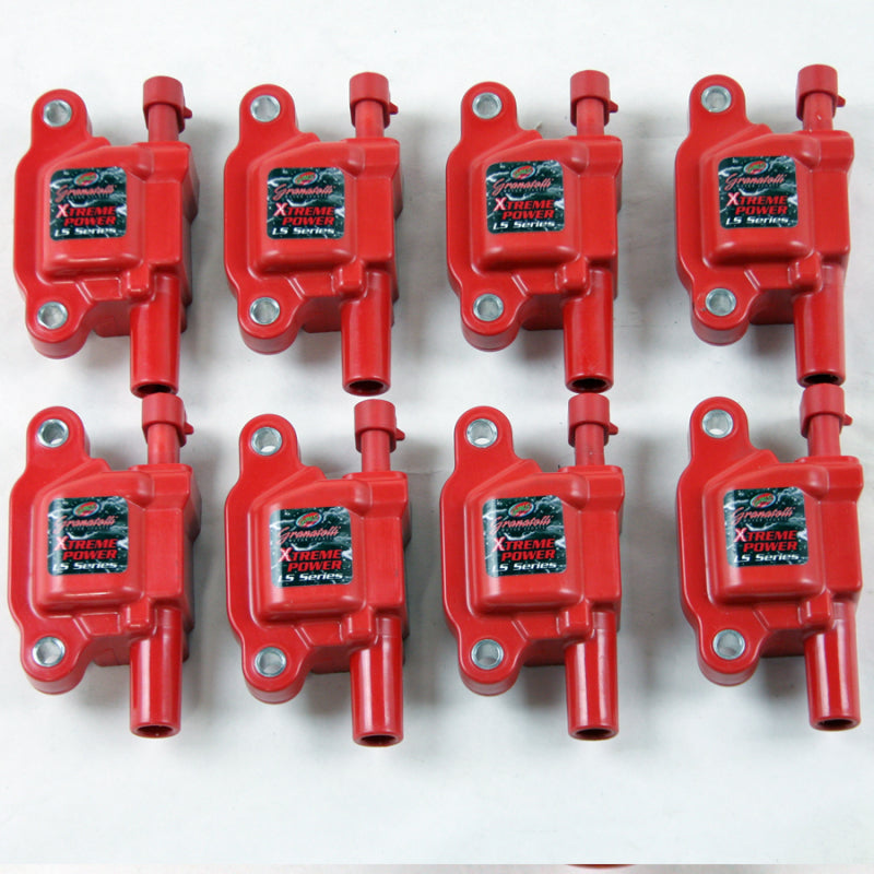 Granatelli Motor Sports 28-0513-CPR GM LS-Series High-Performance Ignition Coil Set, Red
