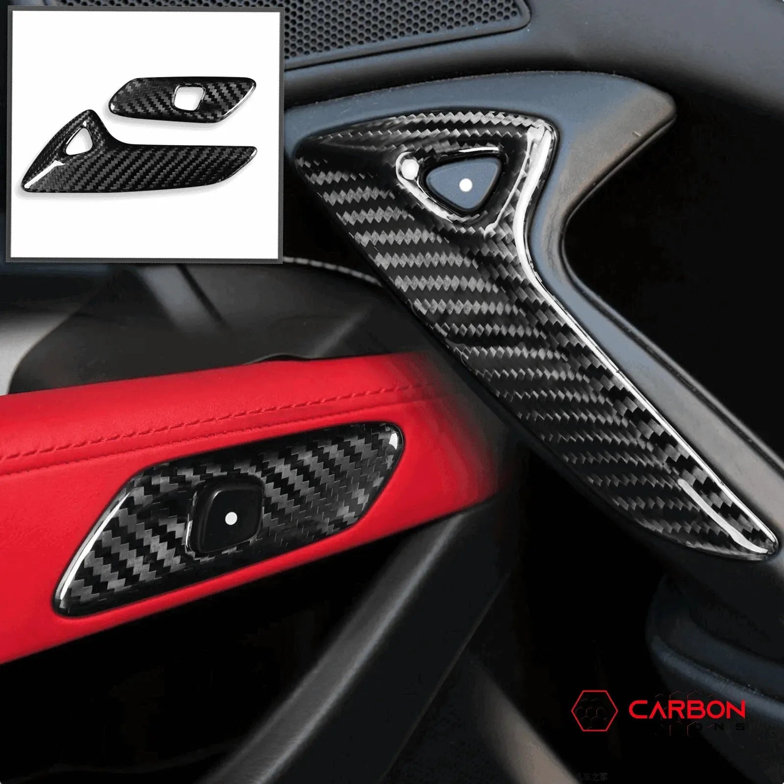 Carbon Fiber Door Handle Cover | C7 Corvette Stingray/Z06/Grand Sport 2014-2019 - carbonaddons Carbon Fiber Parts, Accessories, Upgrades, Mods