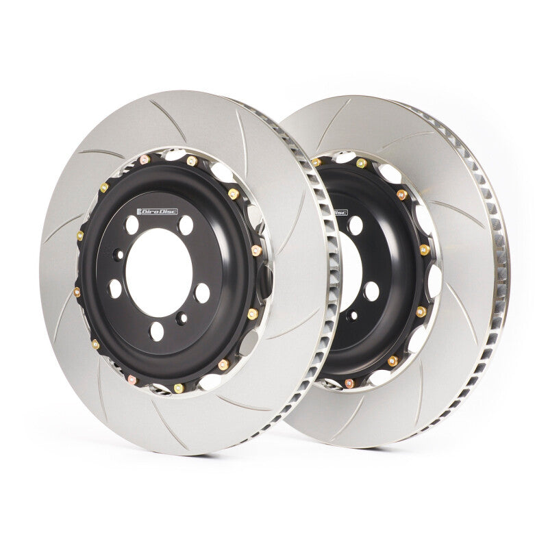 GiroDisc Front Slotted Rotors for Chevrolet Corvette Z06 (C8) with Factory Iron Rotors