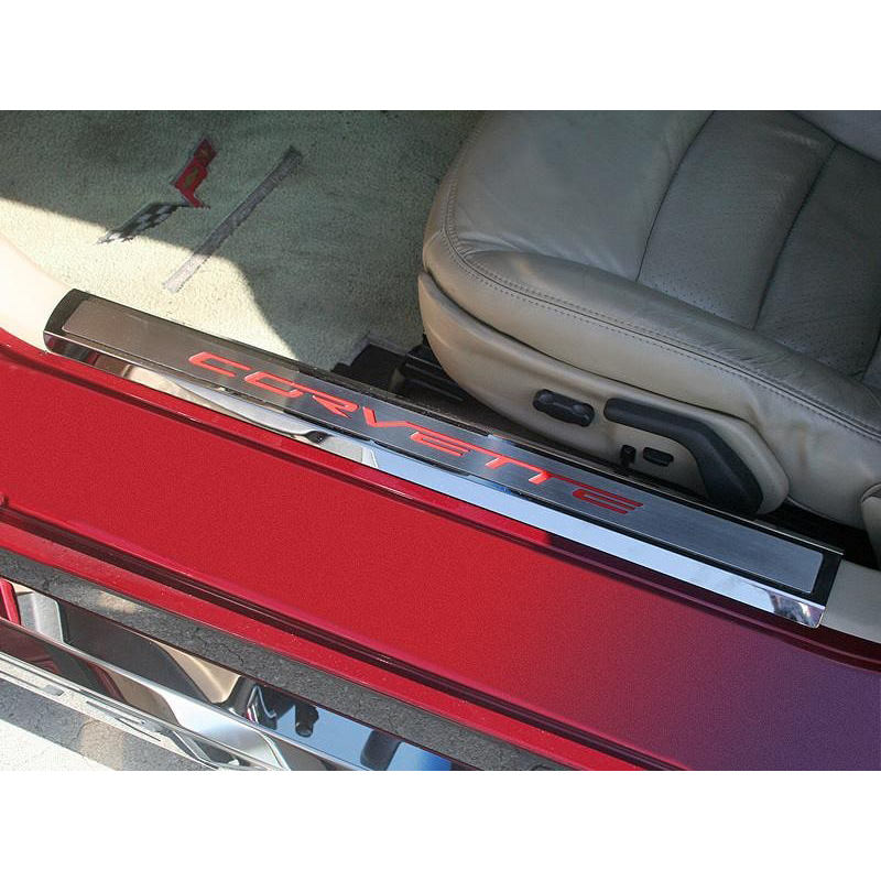 2005-2013 C6 Corvette Inner Door Sill with Colored 