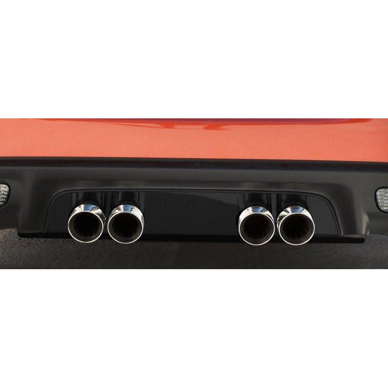 C6 Corvette Exhaust Port Filler Panel - Black Stealth Stainless Steel for Stock Exhaust Only (Non NPP) : 2008-2013 C6