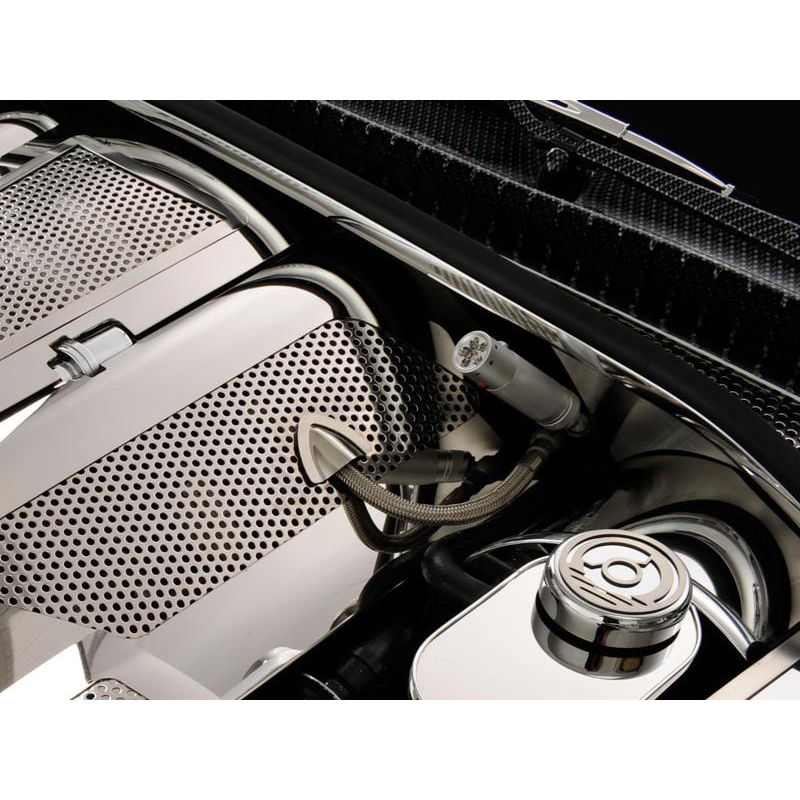 Corvette Firewall Cover 2pc | Brushed Stainless Steel : 1997-2004 C5 & Z06