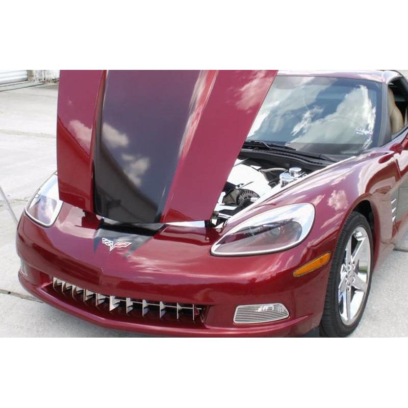 Corvette Front Lower Grille Retro Style - Polished Stainless Steel : 2005-2013 C6 Base