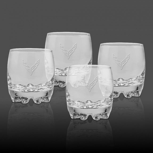 C8 Corvette Rocks Glass Set - 10oz. Set of 4