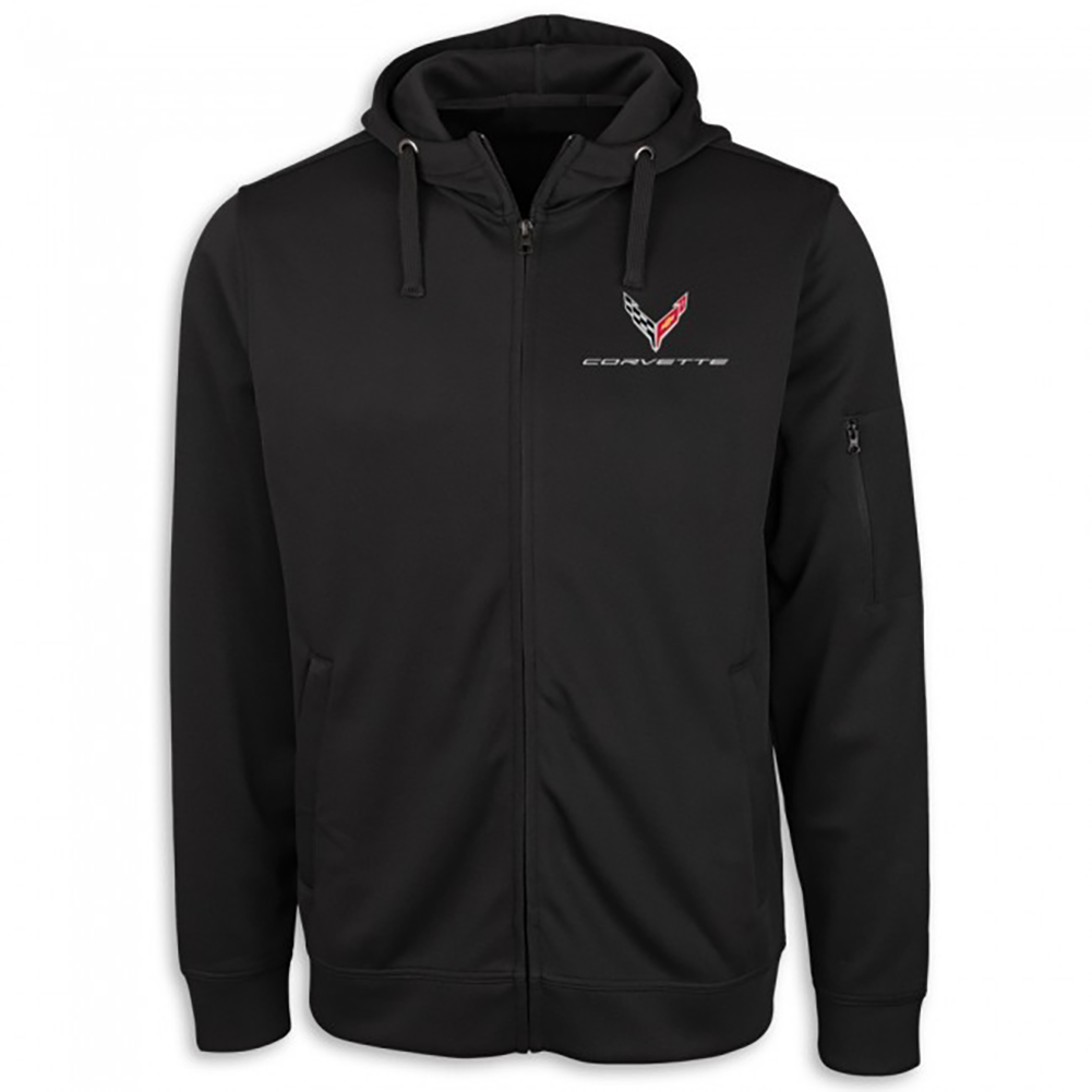 C8 Corvette Outlook Hooded Full-Zip Jacket : Black