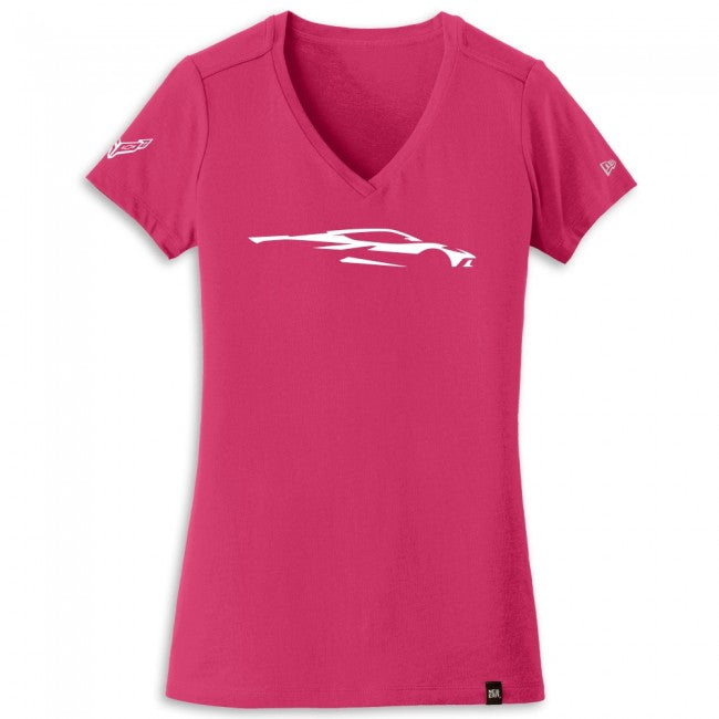 C8 Corvette Ladies New Era Gesture T-Shirt : Pink