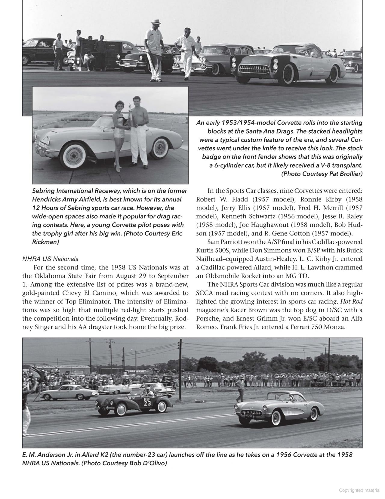 Quarter-Mile Corvettes: The History of Chevrolet's Sports Car at the Drag Strip Book