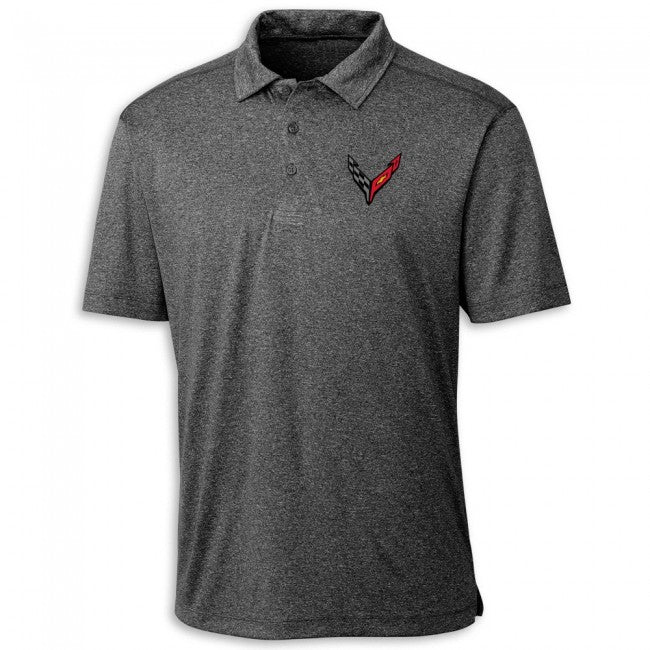 C8 Corvette Heritage Performance Polo : Black