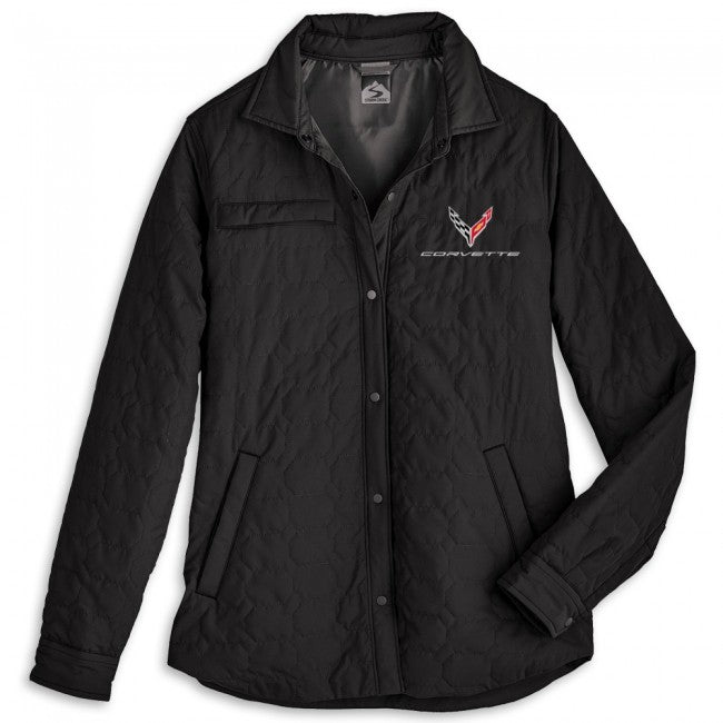 C8 Corvette Ladies Micro Quilt : Black