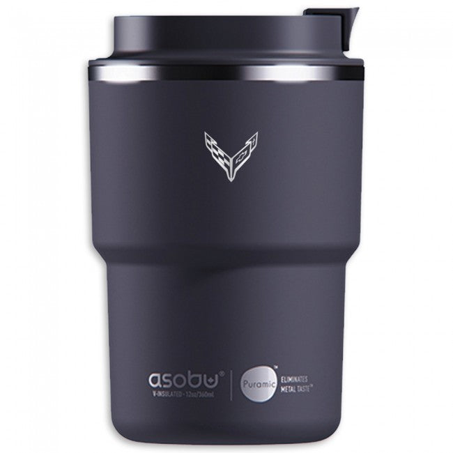 C8 Corvette 12 OZ ASOBU Coffee Express Cup : Black