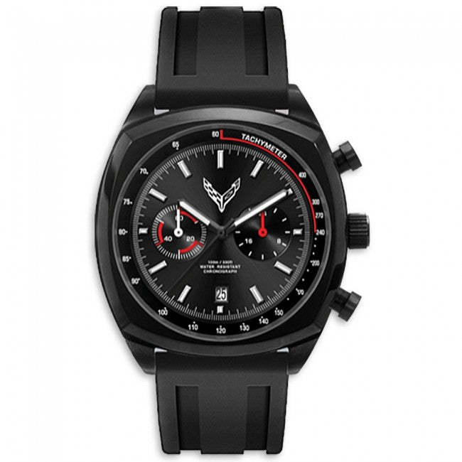 C8 Corvette 42mm Chronograph Watch : Black