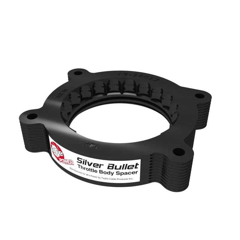 aFe 2020 Vette C8 Silver Bullet Aluminum Throttle Body Spacer / Works With Factory Intake Only - Blk