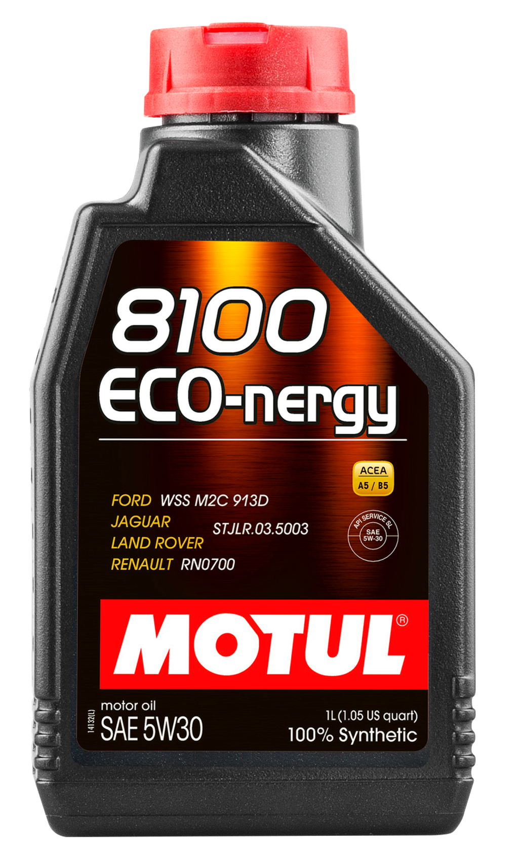 Motul 8100 Eco-nergy 5W-30 Synthetic Engine Oil – Low Friction Fuel Economy Oil for Gasoline and Diesel Engines