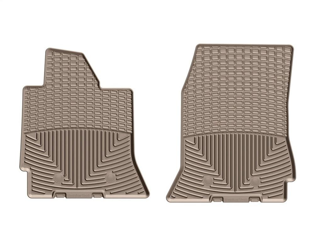 WeatherTech 2014+ Chevrolet Corvette Front Rubber Floor Mats - Tan