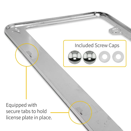Corvette 3D Embossed License Plate Frame - Chrome : 2009-2013 ZR1
