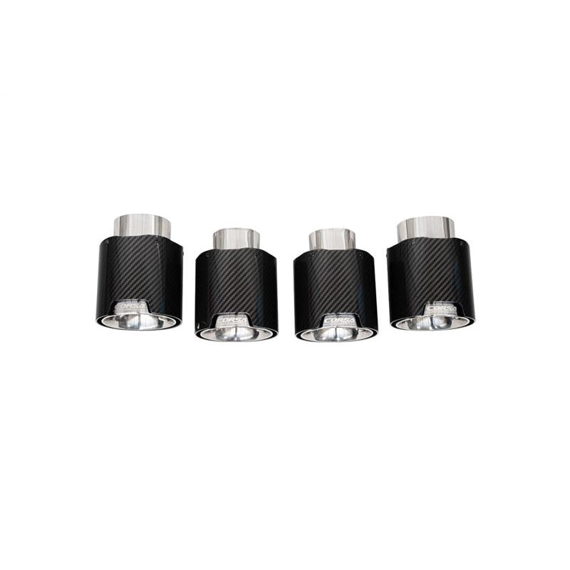Corvette C8 Corsa RWD 4.5in Carbon Fiber Polished Tip Kit (For Corsa Exhaust Only) 2020-2024