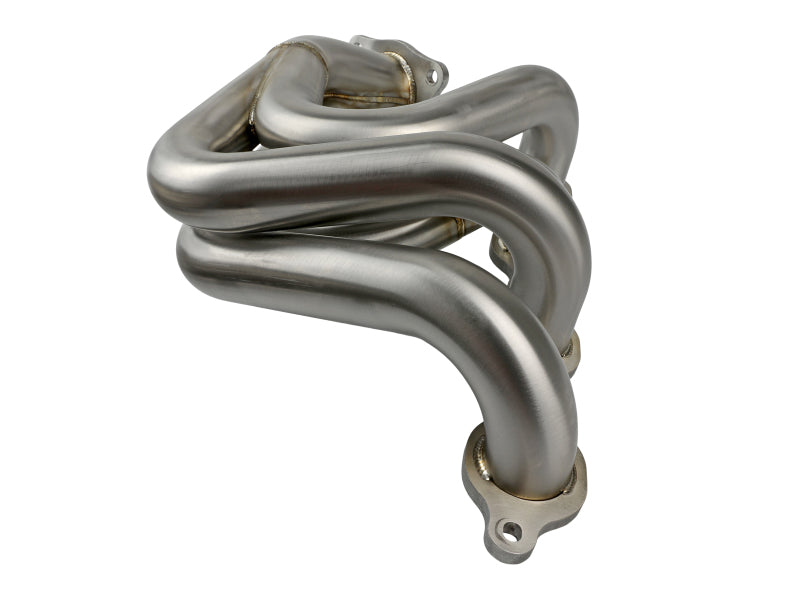 aFe Twisted 304 Stainless Steel Header for Chevrolet Corvette C8 6.2L V8 - Brushed Finish