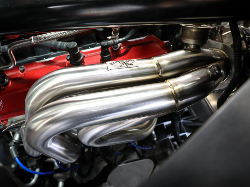 aFe Twisted 304 Stainless Steel Header for Chevrolet Corvette C8 6.2L V8 - Brushed Finish