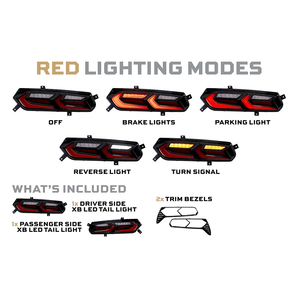 Corvette Taillight - Morimoto C7 Xb- Led Taillights Red Lens Facelift : 2014 - 2019 C7, Z06, Grand Sport & ZR1
