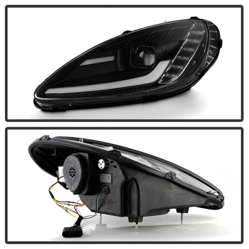 Corvette C6 Spyder Projector Headlights - Black : 05 - 13 C6, Z06, Grand Sport & ZR1