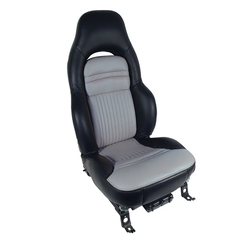 Corvette Seat Covers - 2-Tone Custom Leather - Modified for Sport Seats : 1997-2004 C5 & Z06