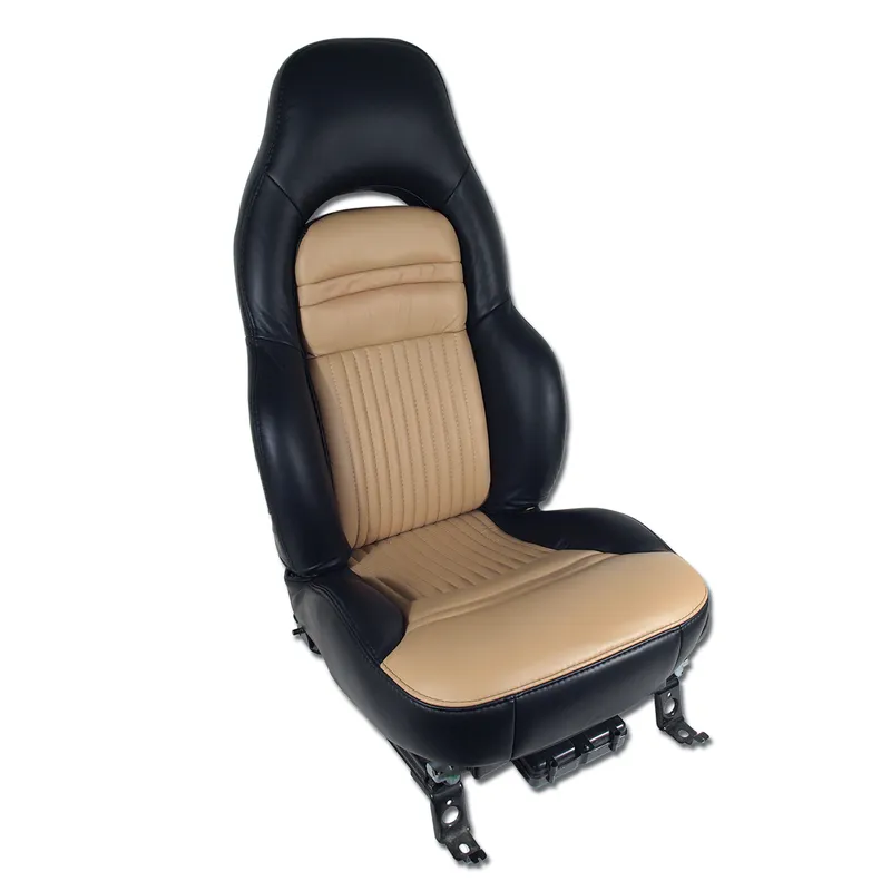 Corvette Seat Covers - 2-Tone Custom Leather - Modified for Sport Seats : 1997-2004 C5 & Z06
