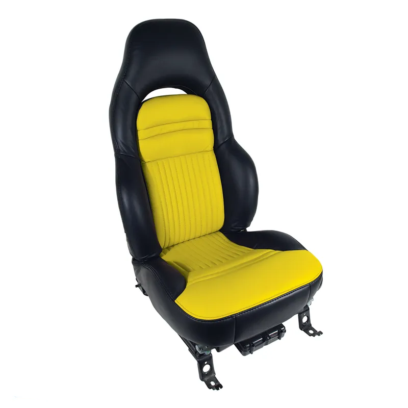 Corvette Seat Covers - 2-Tone Custom Leather - Modified for Sport Seats : 1997-2004 C5 & Z06