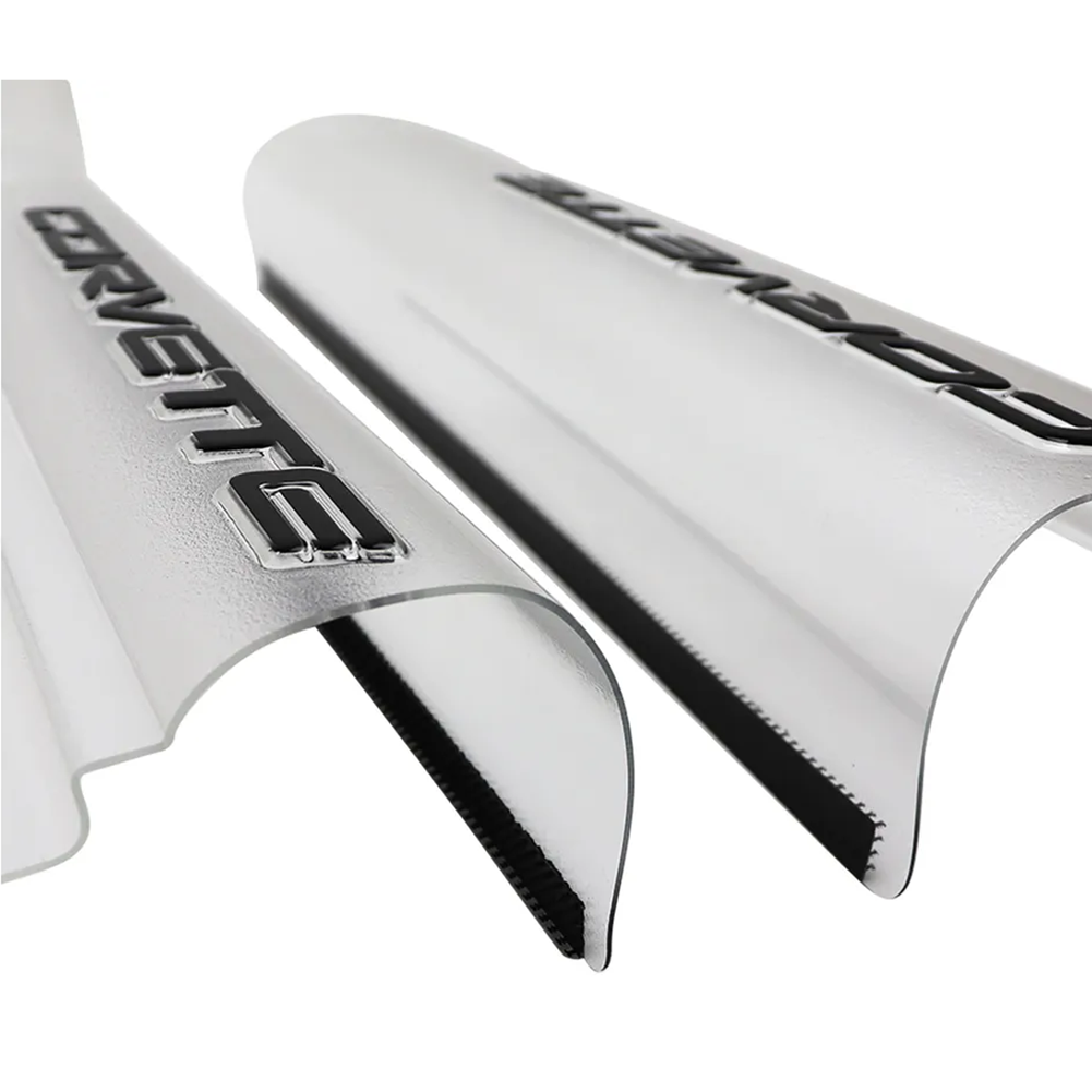 1997-2004 C5 Corvette - Clear Door Sill Ease/Protector With Embossed Letters