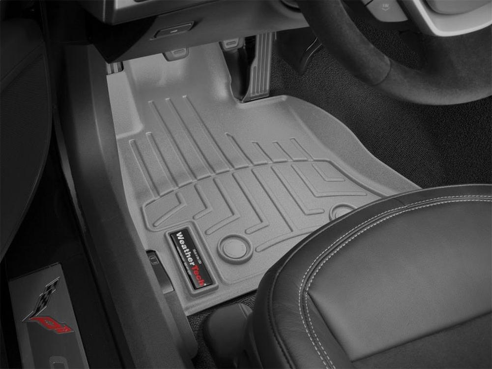 WeatherTech DigitalFit Front FloorLiner for Chevrolet Corvette (2014-2018) in Gray