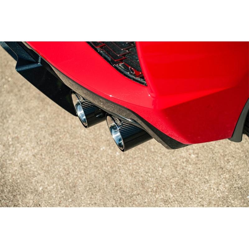 Corsa 2020-2025 Chevrolet Corvette C8 RWD 3in Track Cat-Back Delete Exhaust w/4.5in CF PolishedTips