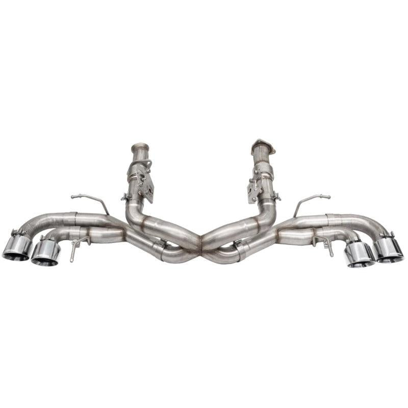 Corvette C8 Corsa 3in Xtreme Cat-Back Exhaust 4.5in Pol Quad Tips - Deletes stock AFM Valve 2020-2024