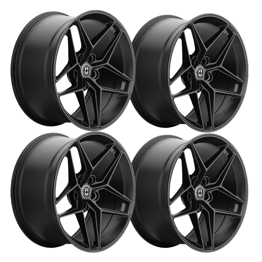 HRE Corvette Wheels (Set) - FlowForm : Style FF11 Tarmac (Satin Black)